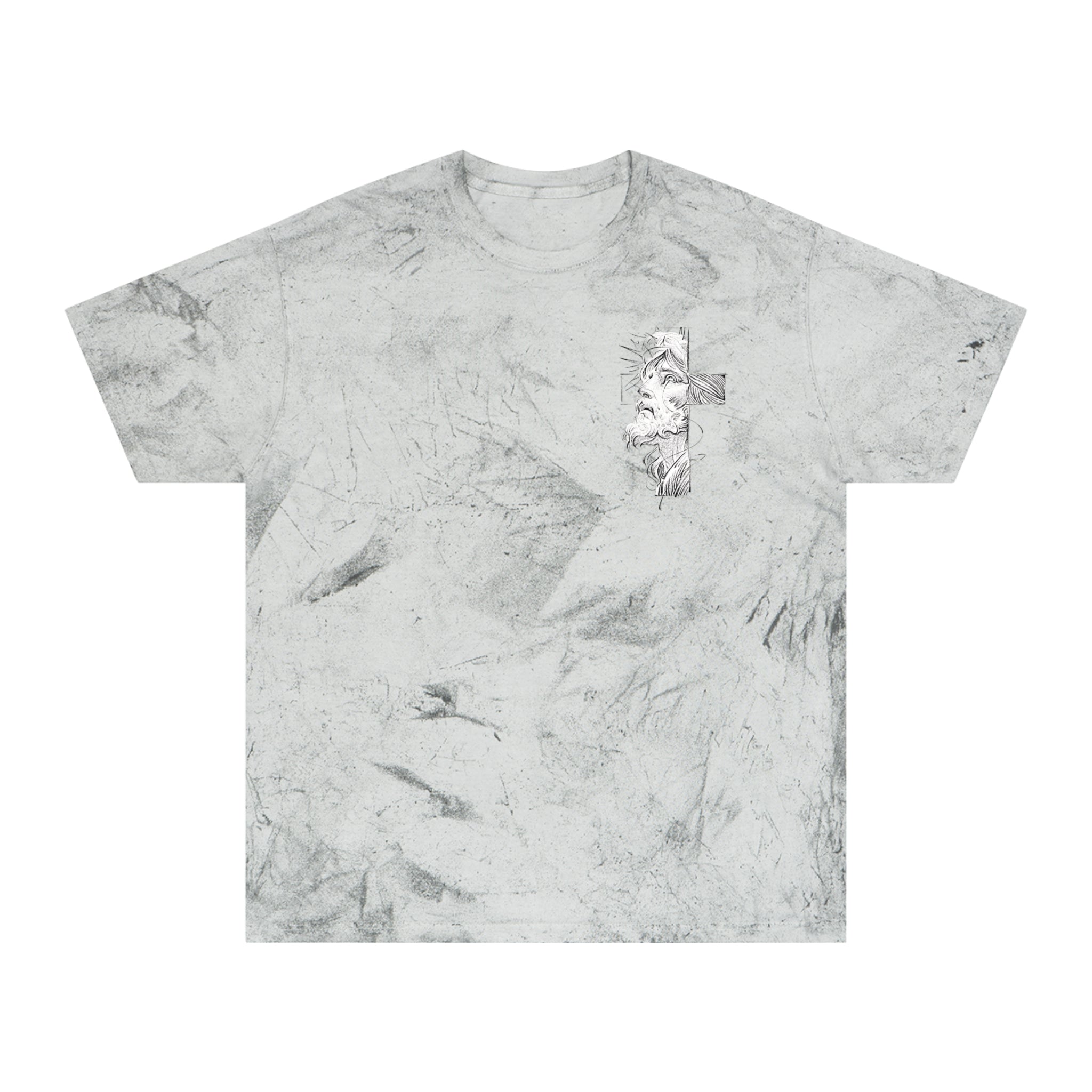 Christian Tie-Dye T-Shirt — Outstretched Hand & 1 John 4:10 Scripture Tee