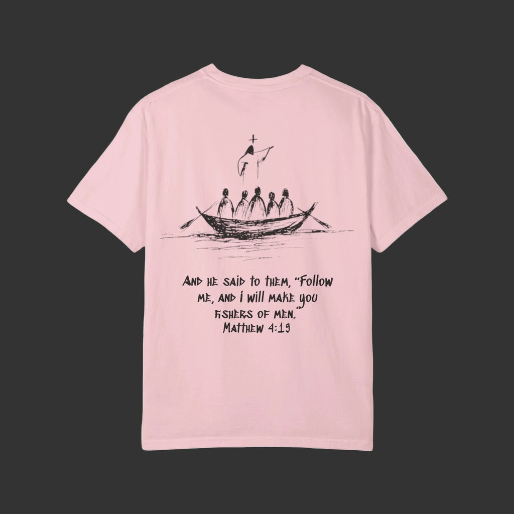 Matthew 4:19 - Jesus Fish Logo T-Shirt