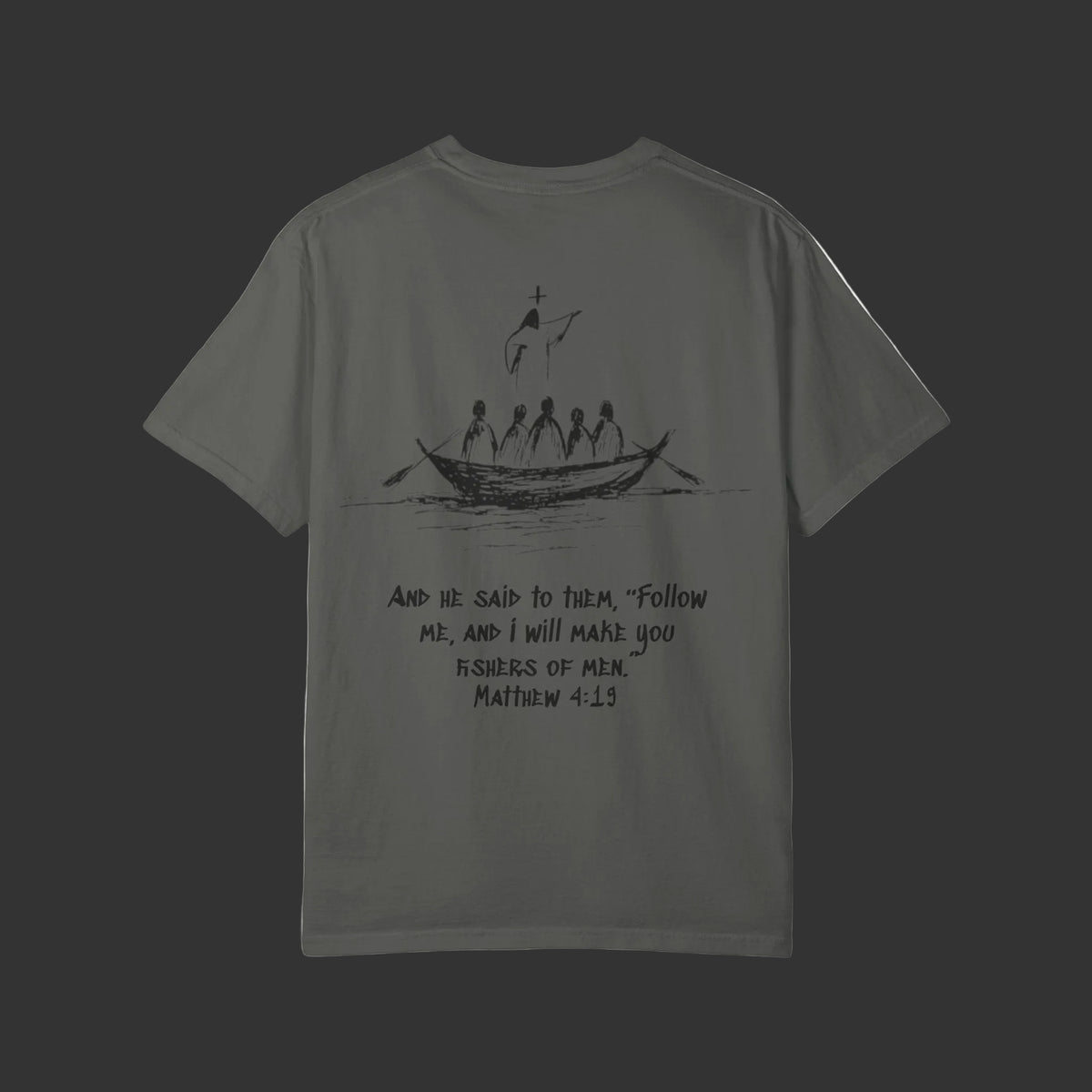 Matthew 4:19 - Jesus Fish Logo T-Shirt