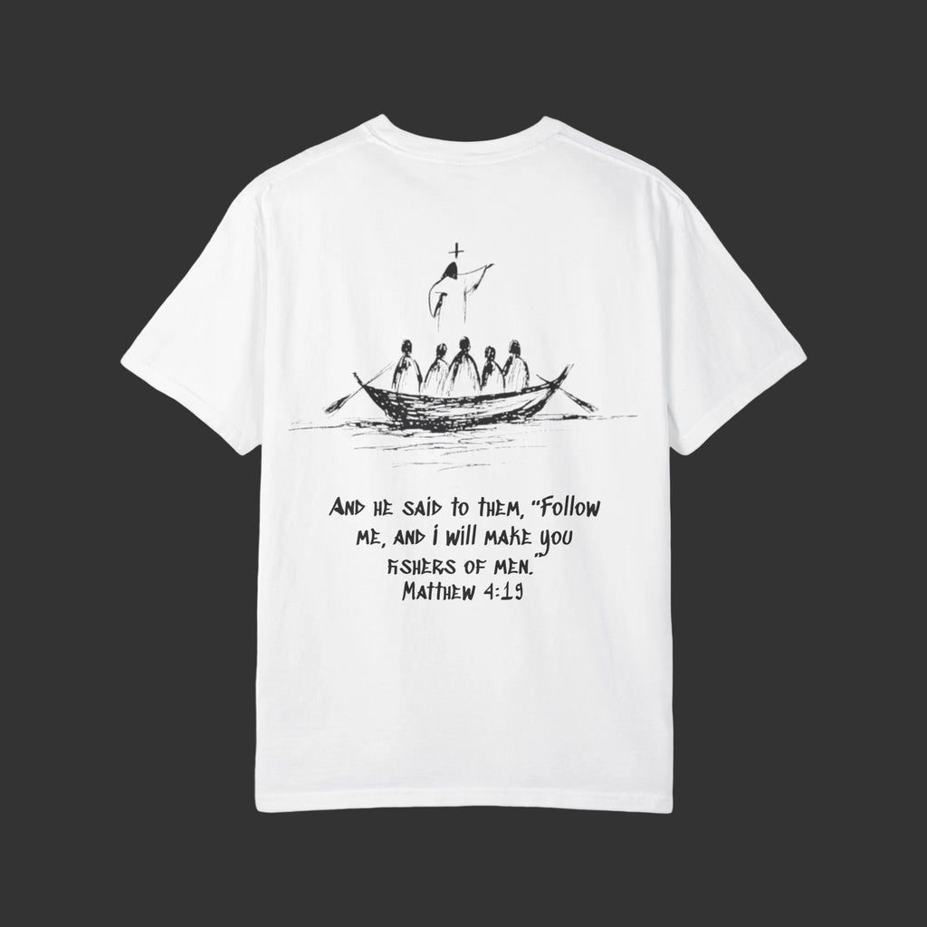 Matthew 4:19 - Jesus Fish Logo T-Shirt