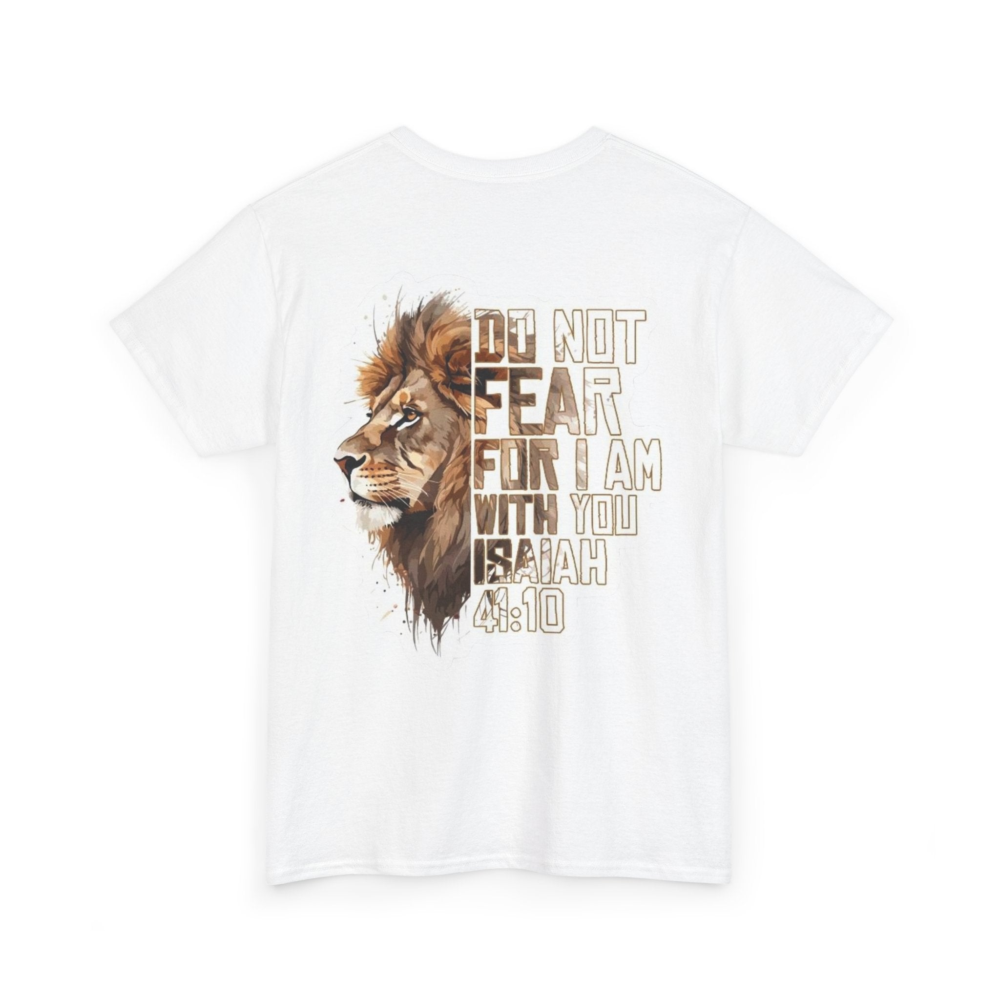 Lion Portrait Isaiah 41:10 Tee | Do Not Fear Christian Faith Shirt