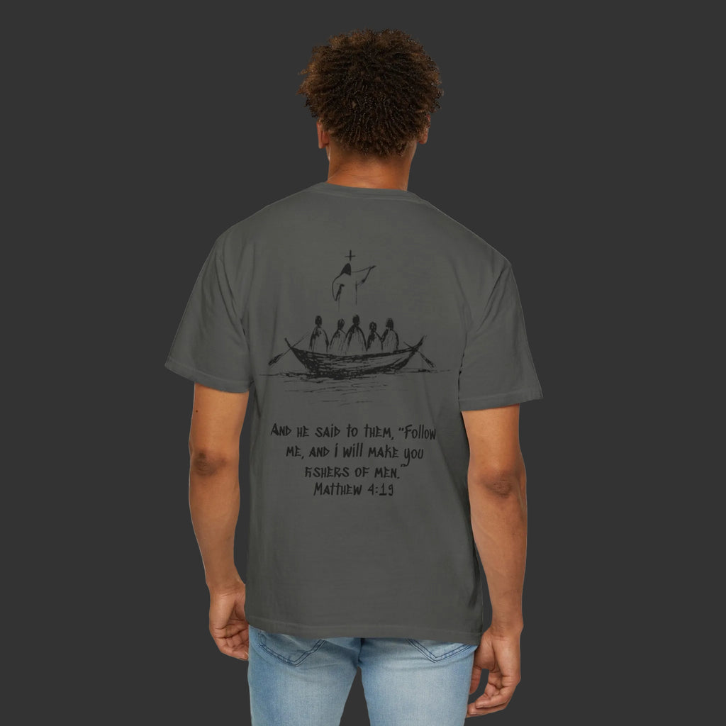 Matthew 4:19 - Jesus Fish Logo T-Shirt