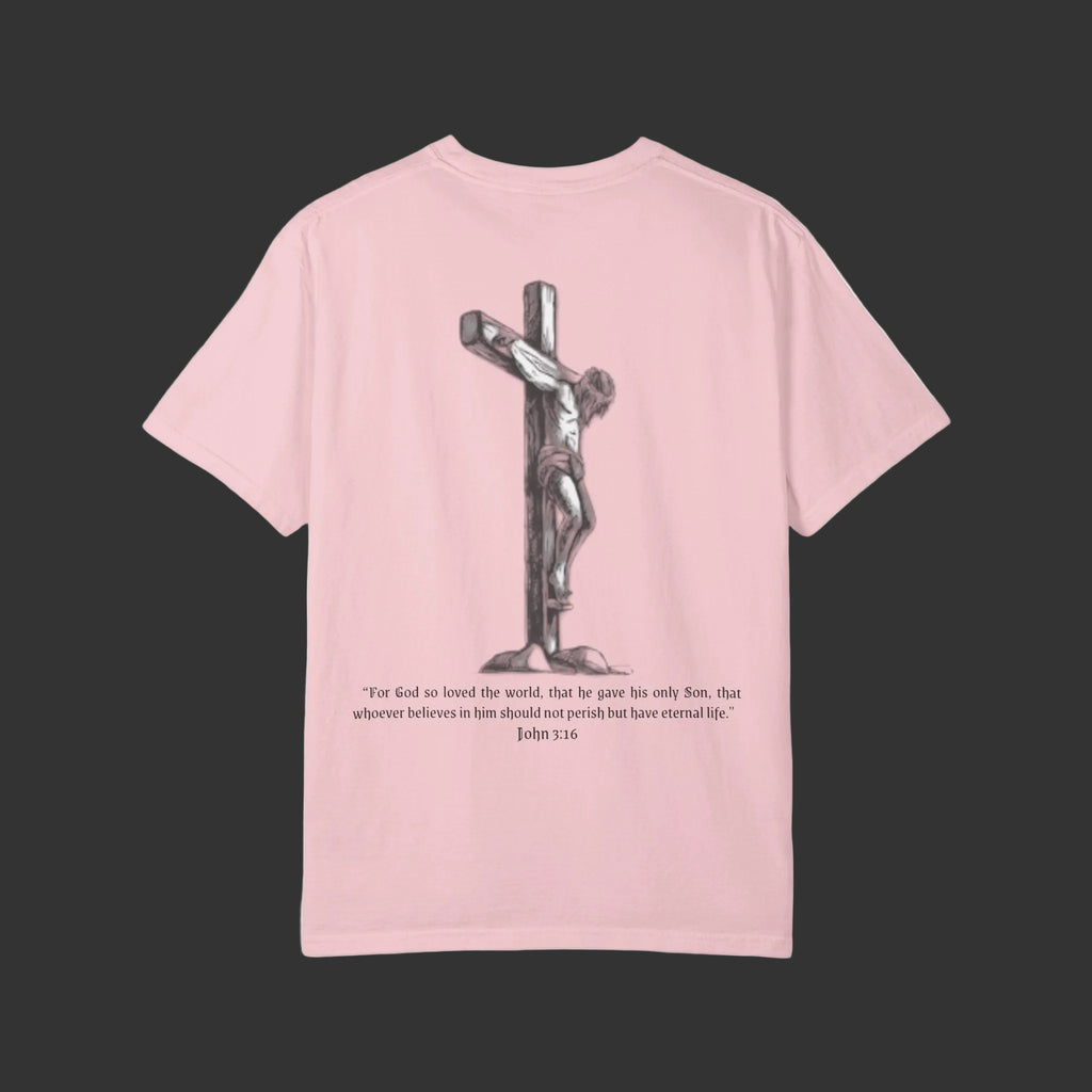 John 3:16 in Hebrew | Crucifix T-shirt