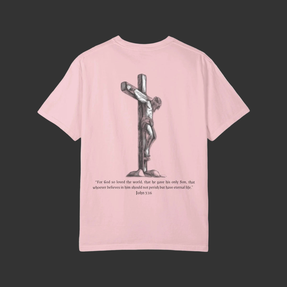 John 3:16 in Hebrew | Crucifix T-shirt