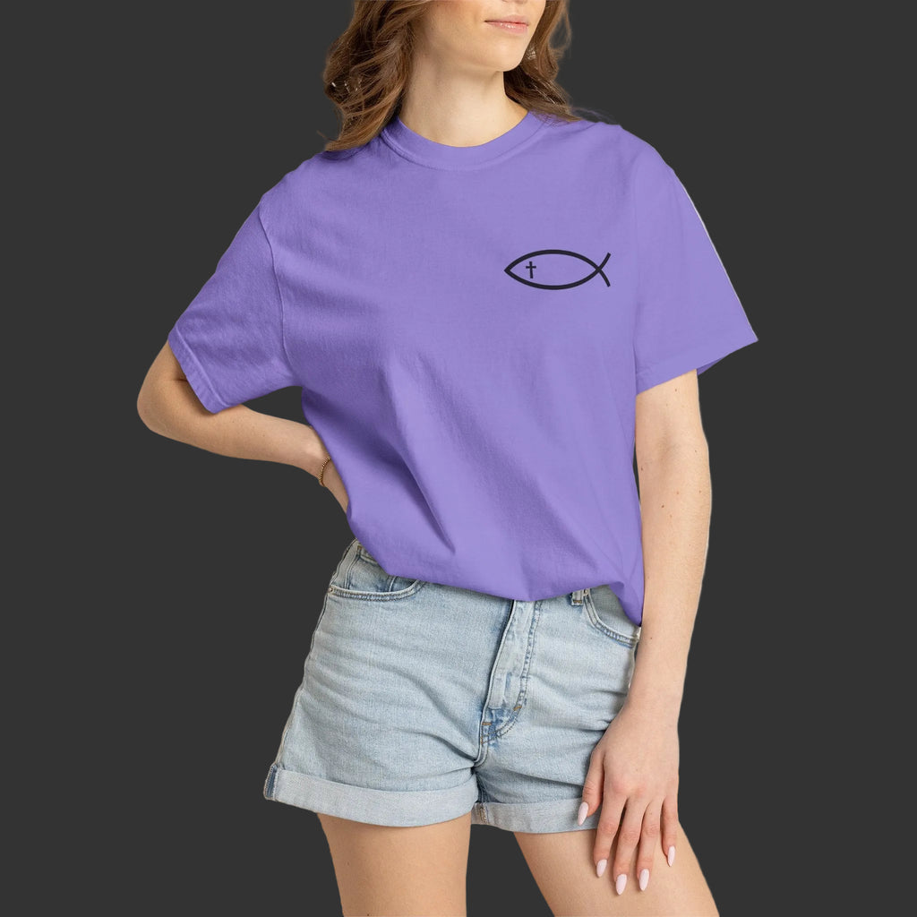 Matthew 4:19 - Jesus Fish Logo T-Shirt