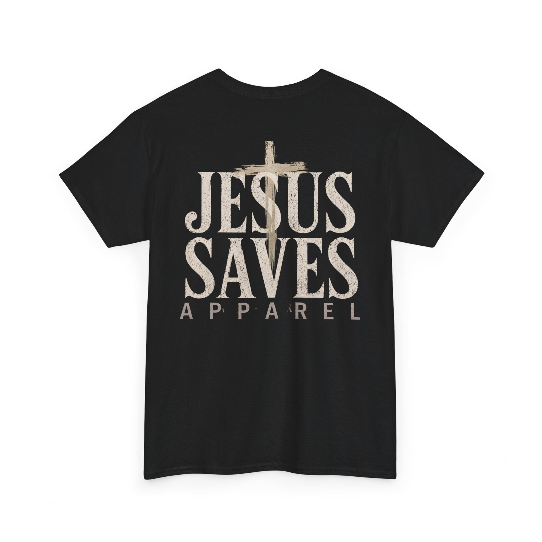 Jesus Saves Apparel T-Shirt | Christian faith tee, cross logo