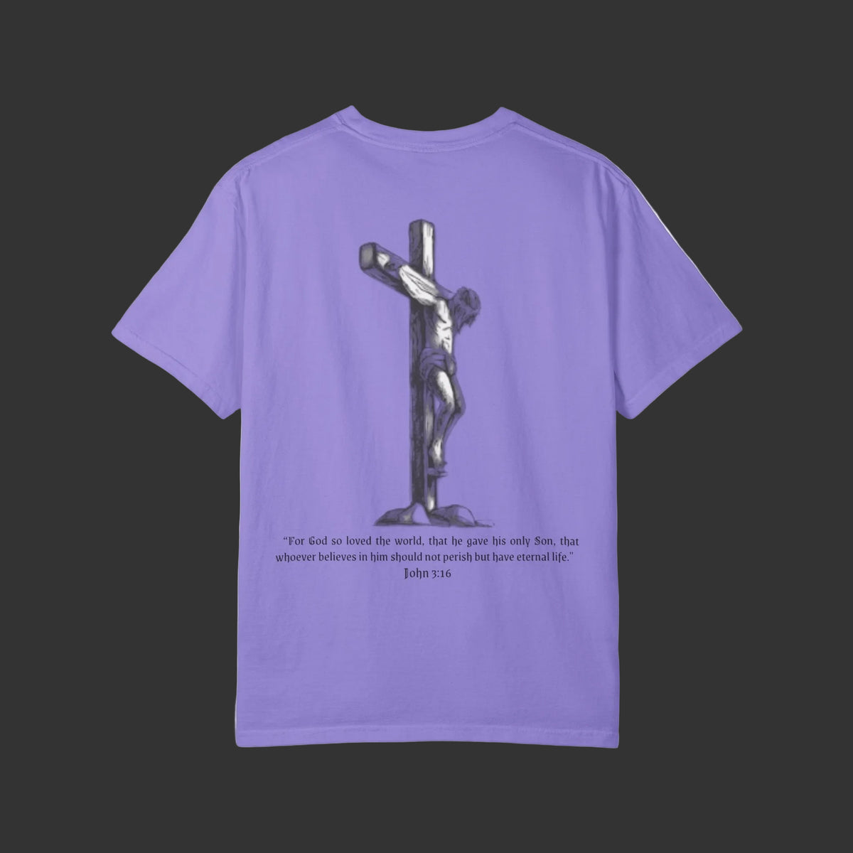 John 3:16 in Hebrew | Crucifix T-shirt