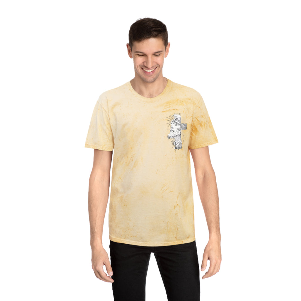 Christian Tie-Dye T-Shirt — Outstretched Hand & 1 John 4:10 Scripture Tee
